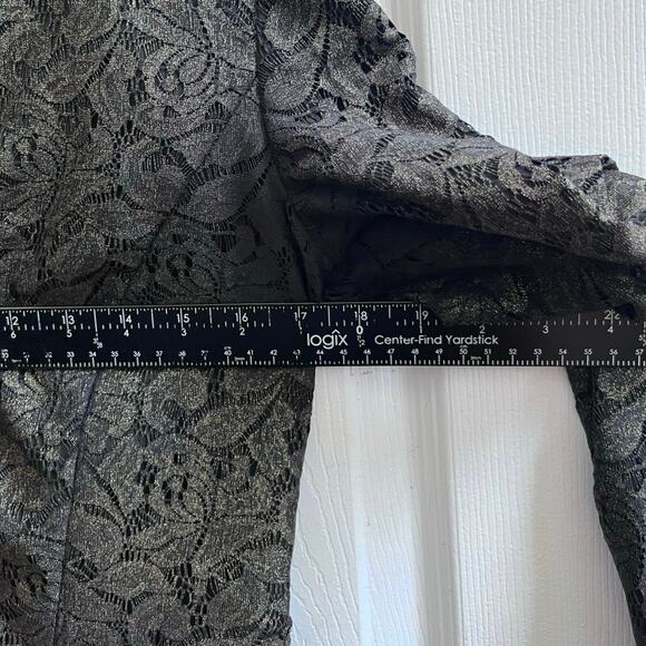 Hinge Overlay Lace Full Zip Peplum Jacket Small Goth Victorian Dark Romance - Picture 11 of 13